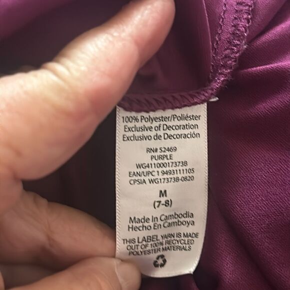 Wonder Nation Girl’s Royal Purple Tulle Dress w/ Roses Size M 7-8 Party Formal - Picture 4 of 4